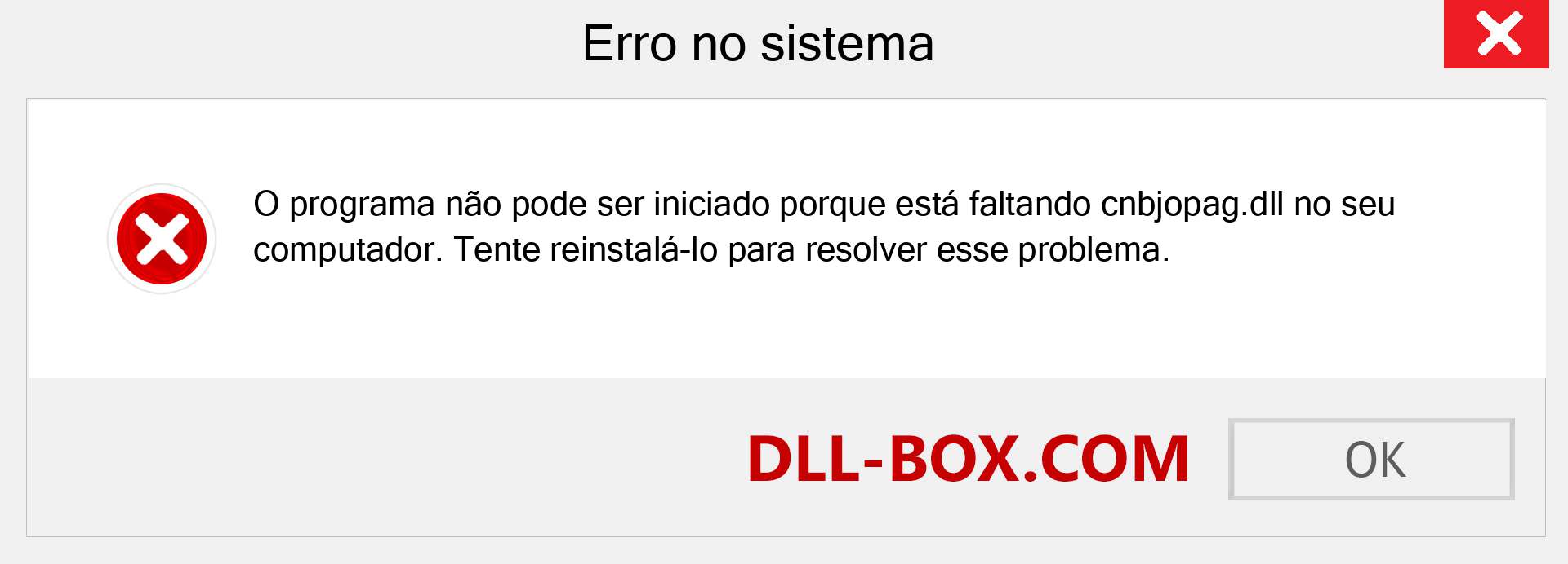 Arquivo cnbjopag.dll ausente ?. Download para Windows 7, 8, 10 - Correção de erro ausente cnbjopag dll no Windows, fotos, imagens